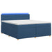 Pat boxspring cu saltea albastru 200 x 200 cm Țesătură - WALTI WALTI