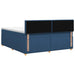 Pat boxspring cu saltea albastru 200 x 200 cm Țesătură - WALTI WALTI