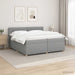 Pat boxspring cu saltea Gri deschis 200 x 200 cm Țesătură - WALTI WALTI