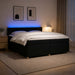 Pat boxspring cu saltea Negru 200 x 200 cm Țesătură - WALTI WALTI