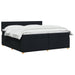 Pat boxspring cu saltea Negru 200 x 200 cm Țesătură - WALTI WALTI