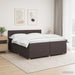Pat boxspring cu saltea Maro închis 200 x 200 cm Țesătură - WALTI WALTI