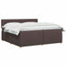 Pat boxspring cu saltea Maro închis 200 x 200 cm Țesătură - WALTI WALTI