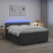Pat boxspring cu saltea Gri închis 200 x 200 cm Țesătură - WALTI WALTI