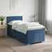 Pat boxspring cu saltea albastru 90 x 200 cm Țesătură - WALTI WALTI