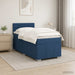 Pat boxspring cu saltea albastru 100 x 200 cm Țesătură - WALTI WALTI