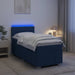 Pat boxspring cu saltea albastru 100 x 200 cm Țesătură - WALTI WALTI