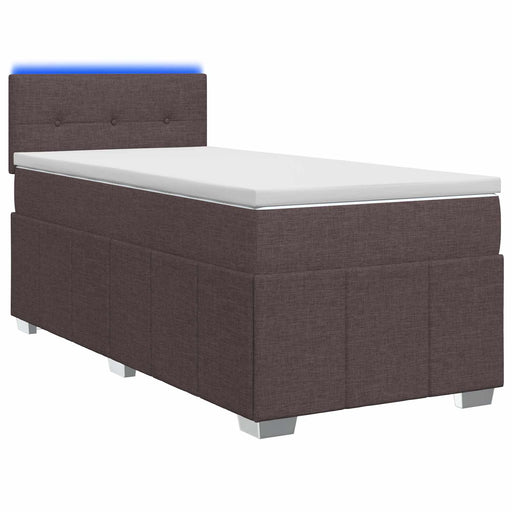 Pat boxspring cu saltea Maro închis 90 x 200 cm Țesătură - WALTI WALTI