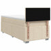 Pat boxspring cu saltea cu benzi LED Crem 90 x 200 cm Țesătură - WALTI WALTI