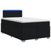 Pat boxspring cu saltea Negru 120 x 190 cm Țesătură - WALTI WALTI