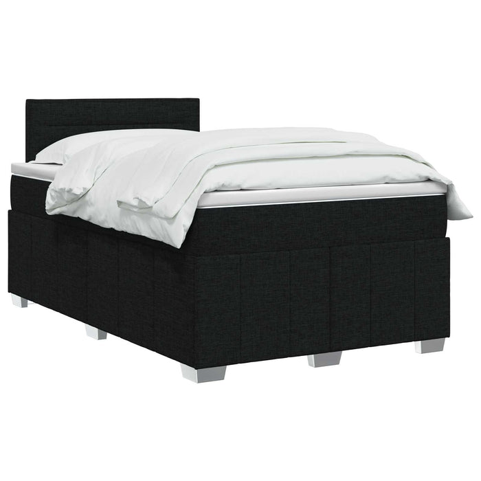 Pat boxspring cu saltea Negru 120 x 190 cm Țesătură - WALTI WALTI