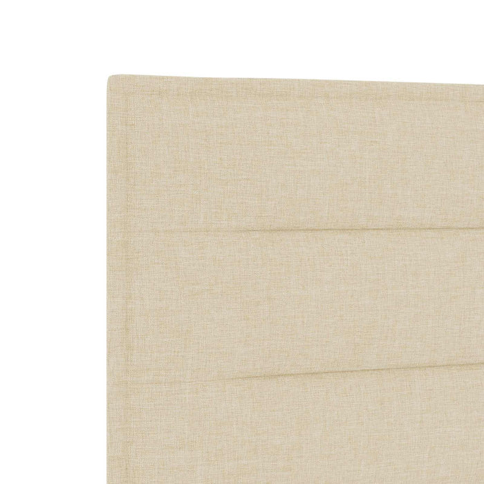 Pat boxspring cu saltea cu benzi LED Crem 120 x 190 cm Țesătură - WALTI WALTI