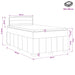 Pat boxspring cu saltea cu benzi LED Crem 120 x 190 cm Țesătură - WALTI WALTI