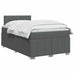 Pat boxspring cu saltea Gri închis 120 x 190 cm Țesătură - WALTI WALTI