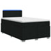 Pat boxspring cu saltea Negru 120 x 190 cm Țesătură - WALTI WALTI