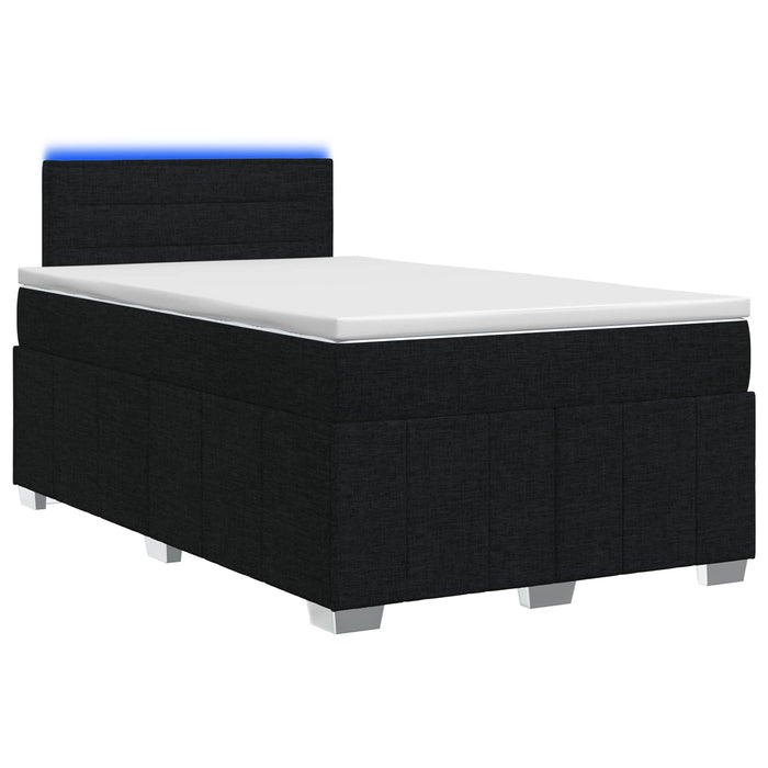 Pat boxspring cu saltea Negru 120 x 200 cm Țesătură - WALTI WALTI