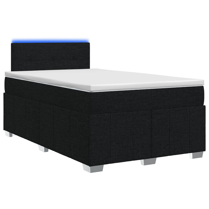 Pat boxspring cu saltea Negru 120 x 200 cm Țesătură - WALTI WALTI