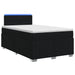Pat boxspring cu saltea Negru 120 x 200 cm Țesătură - WALTI WALTI