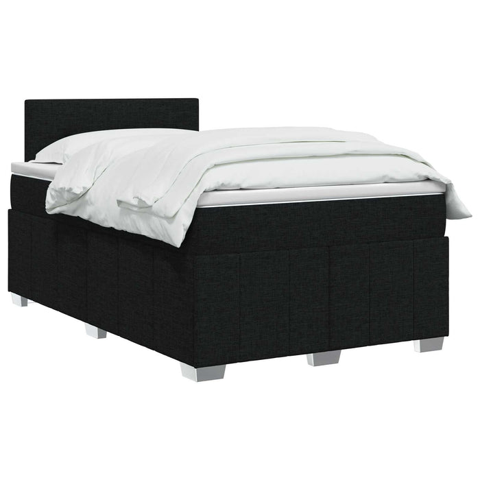 Pat boxspring cu saltea Negru 120 x 200 cm Țesătură - WALTI WALTI