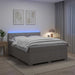 Pat boxspring cu saltea Gri deschis 140 x 190 cm Țesătură - WALTI WALTI
