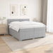 Pat boxspring cu saltea Gri deschis 200 x 200 cm Țesătură - WALTI WALTI
