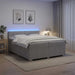 Pat boxspring cu saltea Gri deschis 200 x 200 cm Țesătură - WALTI WALTI