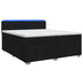 Pat boxspring cu saltea Negru 200 x 200 cm Țesătură - WALTI WALTI