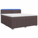 Pat boxspring cu saltea Maro închis 200 x 200 cm Țesătură - WALTI WALTI