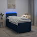 Pat boxspring cu saltea albastru 90 x 190 cm Țesătură - WALTI WALTI