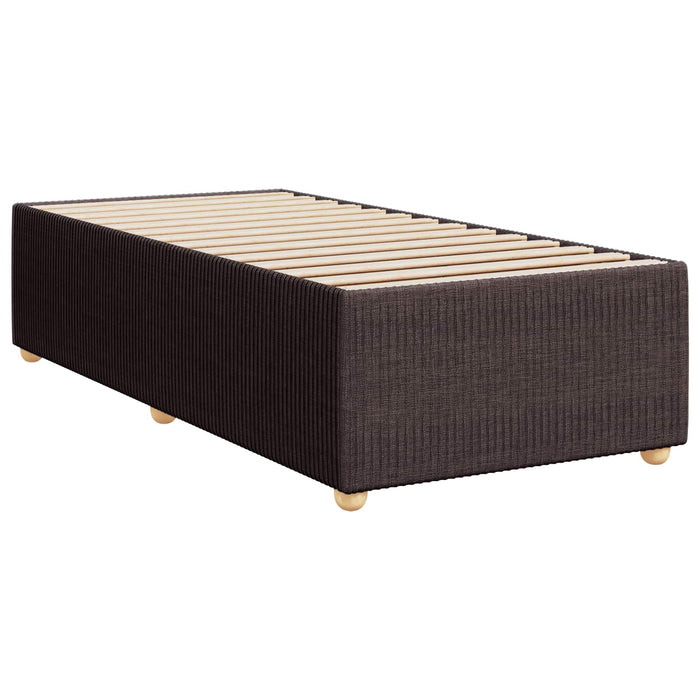 Pat boxspring cu saltea Maro închis 80 x 200 cm Țesătură WALTI