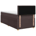 Pat boxspring cu saltea Maro închis 90 x 190 cm Țesătură - WALTI WALTI