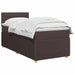 Pat boxspring cu saltea Maro închis 90 x 190 cm Țesătură - WALTI WALTI