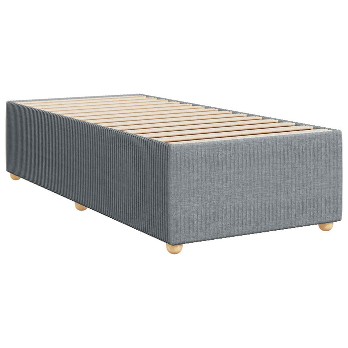 Pat boxspring cu saltea Gri deschis 100 x 200 cm Țesătură WALTI