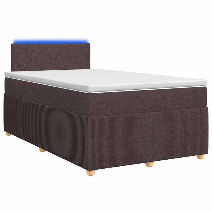 Pat boxspring cu saltea Maro închis 120 x 190 cm Țesătură - WALTI WALTI