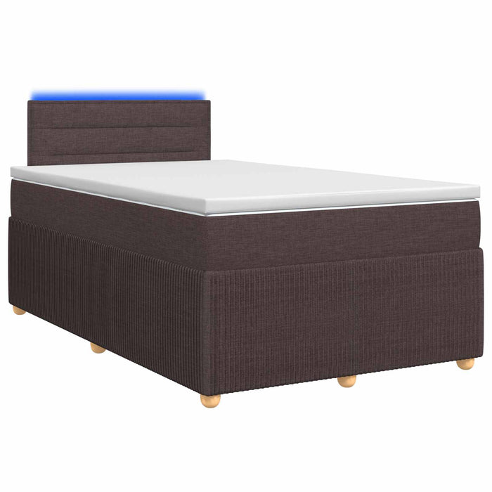 Pat boxspring cu saltea Maro închis 120 x 200 cm Țesătură - WALTI WALTI