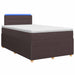 Pat boxspring cu saltea Maro închis 120 x 200 cm Țesătură - WALTI WALTI
