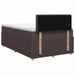 Pat boxspring cu saltea Maro închis 120 x 200 cm Țesătură - WALTI WALTI