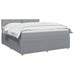 Pat boxspring cu saltea Gri deschis 140 x 190 cm Țesătură - WALTI WALTI