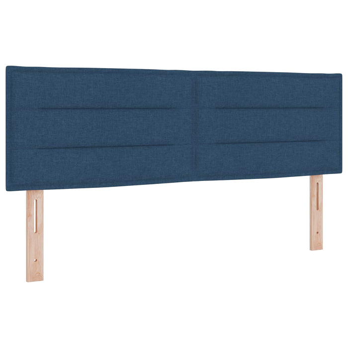 Pat boxspring cu saltea albastru 160 x 200 cm Țesătură WALTI