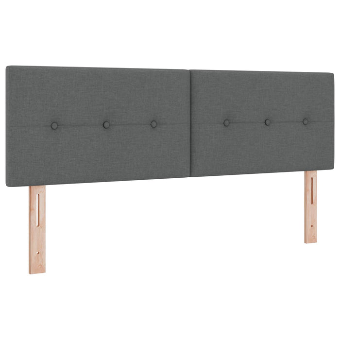 Pat boxspring cu saltea Gri închis 180 x 200 cm Țesătură WALTI
