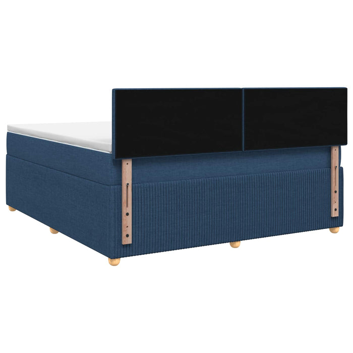 Pat boxspring cu saltea albastru 180 x 200 cm Țesătură - WALTI WALTI