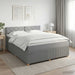 Pat boxspring cu saltea Gri deschis 180 x 200 cm Țesătură - WALTI WALTI
