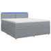 Pat boxspring cu saltea Gri deschis 180 x 200 cm Țesătură - WALTI WALTI