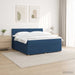 Pat boxspring cu saltea albastru 160 x 200 cm Țesătură - WALTI WALTI