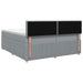 Pat boxspring cu saltea Gri deschis 200 x 200 cm Țesătură - WALTI WALTI