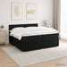 Pat boxspring cu saltea Negru 200 x 200 cm Țesătură - WALTI WALTI