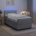 Pat boxspring cu saltea Gri deschis 80 x 200 cm Catifea - WALTI WALTI