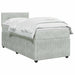 Pat boxspring cu saltea Gri deschis 80 x 200 cm Catifea - WALTI WALTI