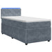 Pat boxspring cu saltea Gri închis 90 x 200 cm Catifea - WALTI WALTI