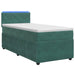 Pat boxspring cu saltea Verde închis 90 x 200 cm Catifea - WALTI WALTI